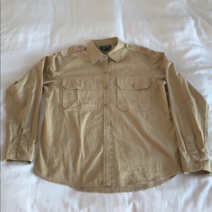 Lauren Ralph Lauren Long sleeve khaki button down